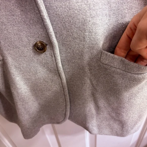 J. Crew Mercantile Light Gray Women's Sweater Blazer XXL - Picture 8 of 13